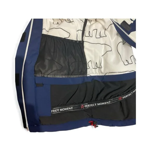 Perfect Moment polar Bear Protection Ski Jacket Size kids Y8 M hood - Picture 6 of 8